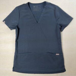 Figs Scrub Top Women’s XS Blue Scrubs Short Sleeve Medical Technical Nurse Top